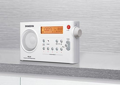 Sangean PR-D7 tragbares Radio (UKW/MW-Tuner, Kopfhöreranschluss, Weckfunktion, Netz/Batteriebetrieb)