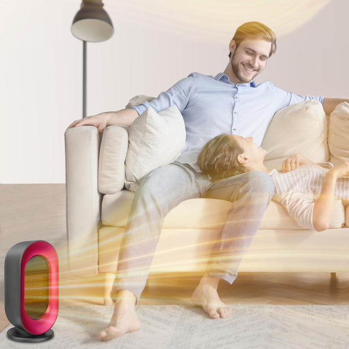Heizlüfter Energiesparend, Sendowtek 900W Heizlüfter Klein PTC Keramik Heizung 3 Heizmodi Schneller
