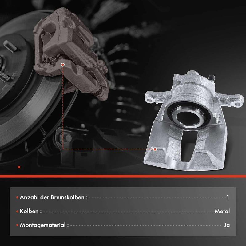 Frankberg Bremssattel Bremszange Vorne Rechts Kompatibel mit Combo Tour 1.3L-1.7L 2001-2011 Corsa C