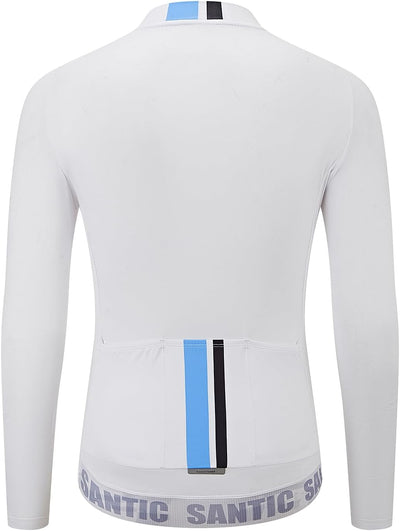 Radtrikot Herren Langarm Atmungsaktiv Universal, 3XL Wei&#xDF;