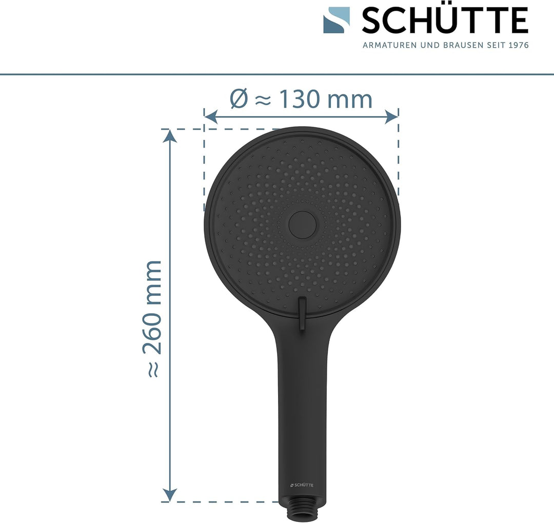 SCHÜTTE Handbrause SAMOA RAIN | Samtstrahl-Technologie | Duschkopf mit über 300 Düsen | 3 einstellba