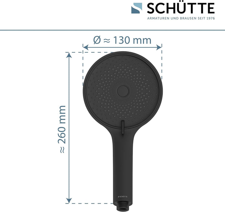 SCHÜTTE Handbrause SAMOA RAIN | Samtstrahl-Technologie | Duschkopf mit über 300 Düsen | 3 einstellba