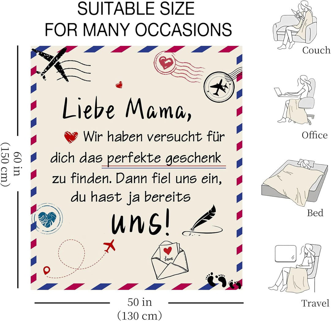 Amorea Liebe Mama Wir Haben versucht Finden Dann fiel Uns EIN du hast ja bereit Uns Decke für Mama M