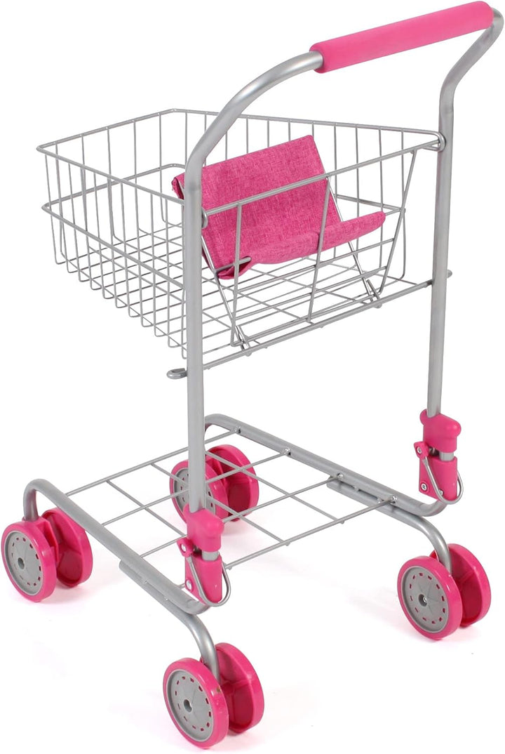 Bayer Chic 2000 760-20 Einkaufswagen für Kinder, Supermarktwagen, Kaufladen-Zubehör, 3 - 7 Jahre, pi