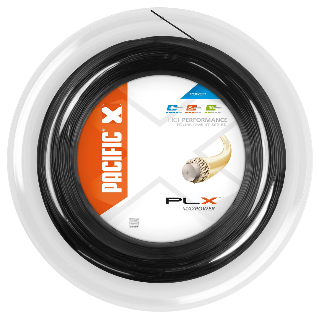 Pacific Plx-200m-rolle Tennissaite 1.24mm/17 Schwarz, 1.24mm/17 Schwarz
