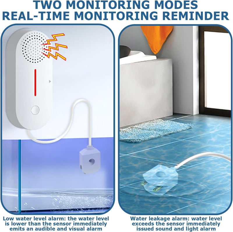 Nizirioo Wassermelder WLAN Wasseralarm Wasserstandssensor: 100dB Lauter Wassersensor Batteriebetrieb