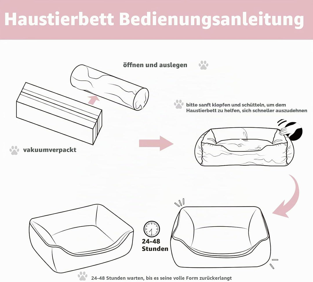 Hollypet Katzenbett Kleines Hundebett Haustierbett für Katzen und Welpen, Weiches Haustierschlafbett