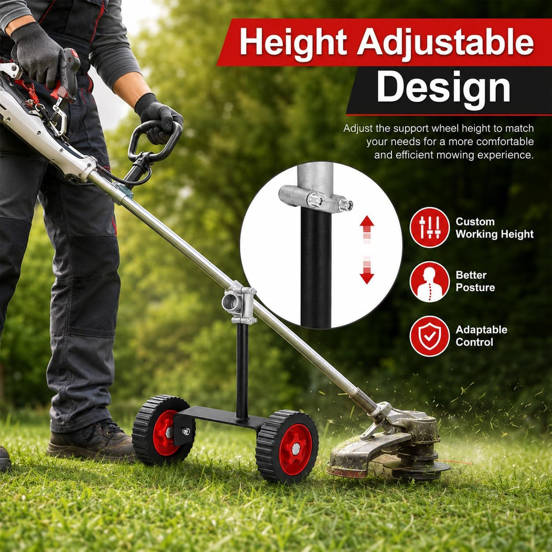 Rasentrimmer Stützräder, Verstellbare Hilfsräder für 26mm Rohr Ttrimmer | Universal stützräder für R