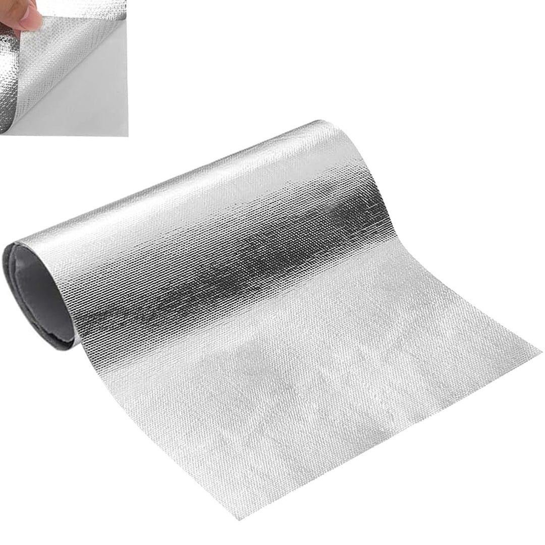 Aluminisierte Hitzeschutz,Hitzeschutzmatte Selbstklebend Kleberücken Aluminium Glasfaser Blatt Alumi