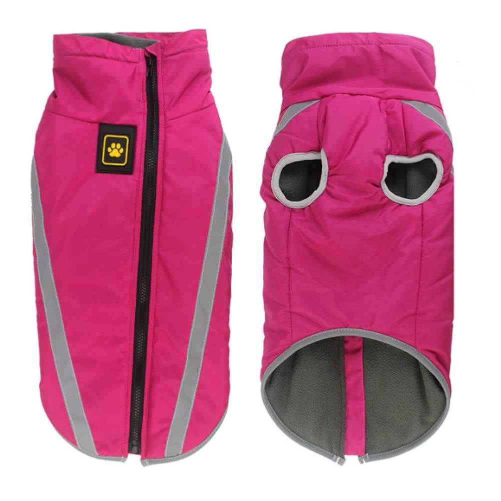FEimaX Hundemantel Hundejacke wasserdichte Reflektierende Wintermantel mit Fleece Gefüttert Hund Wel