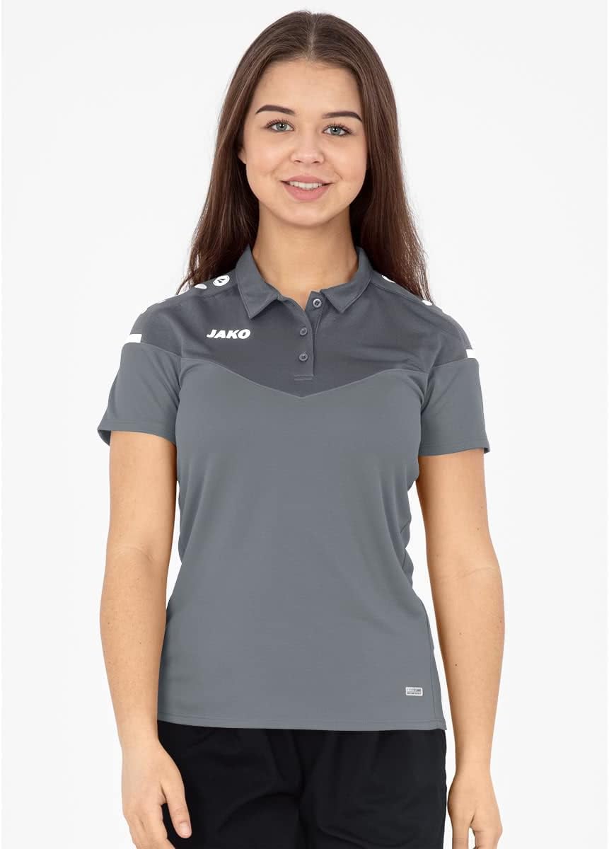 JAKO Champ 2.0 Poloshirt Damen Damen 34 Steingrau/Anthra Light, 34 Steingrau/Anthra Light