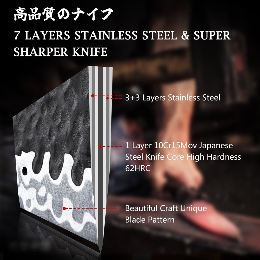 SHAN ZU Japanisches Kochmesser 15cm Allzweckmesser, 15cm Allzweckmesser