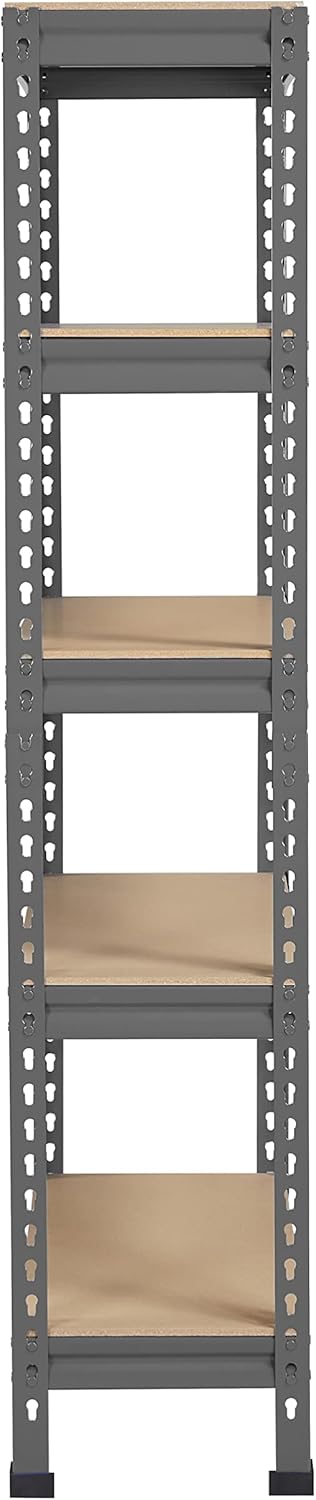 Yaheetech 5 Böden Eckregale, Lagerregale Metall, Schwerlastregale 750 KG belastbar, Kellerregal, Ste