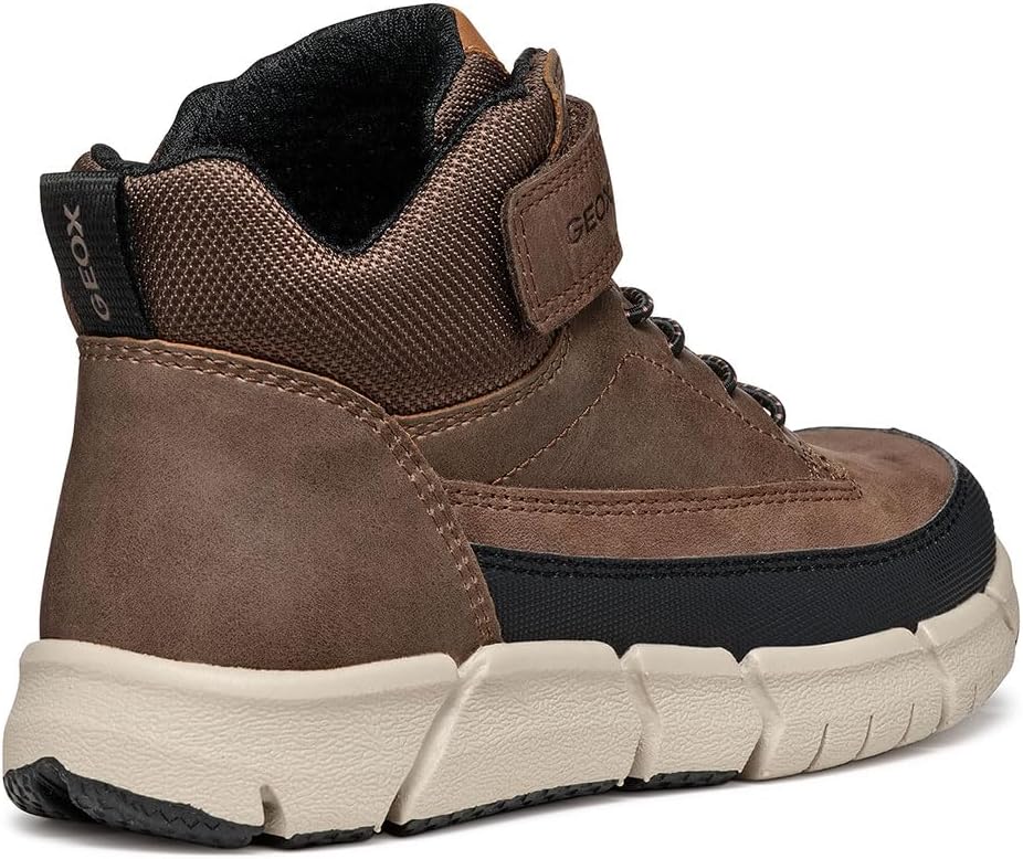 Geox Jungen J Flexyper Boy Sneaker 28 EU Dk Brown, 28 EU Dk Brown
