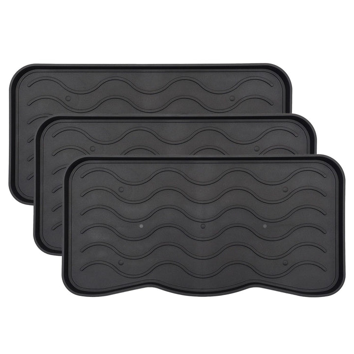 Set Schuhabtropfschale Schuhmatte Wasserdichte, pflegeleicht, Kunststoffmatte schützt Böden Schuhabl