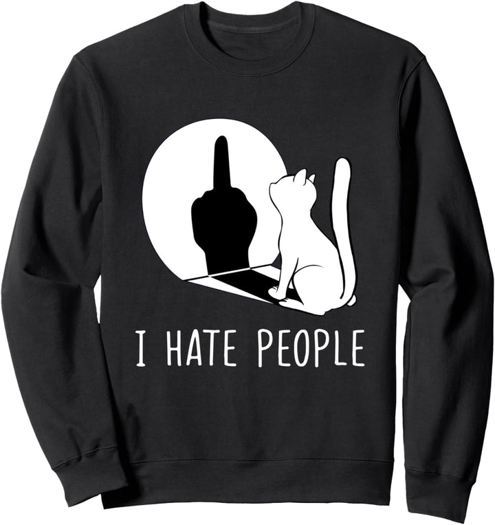 Katze Ich Hasse Menschen Pulli Katze I Hate People Sweatshirt