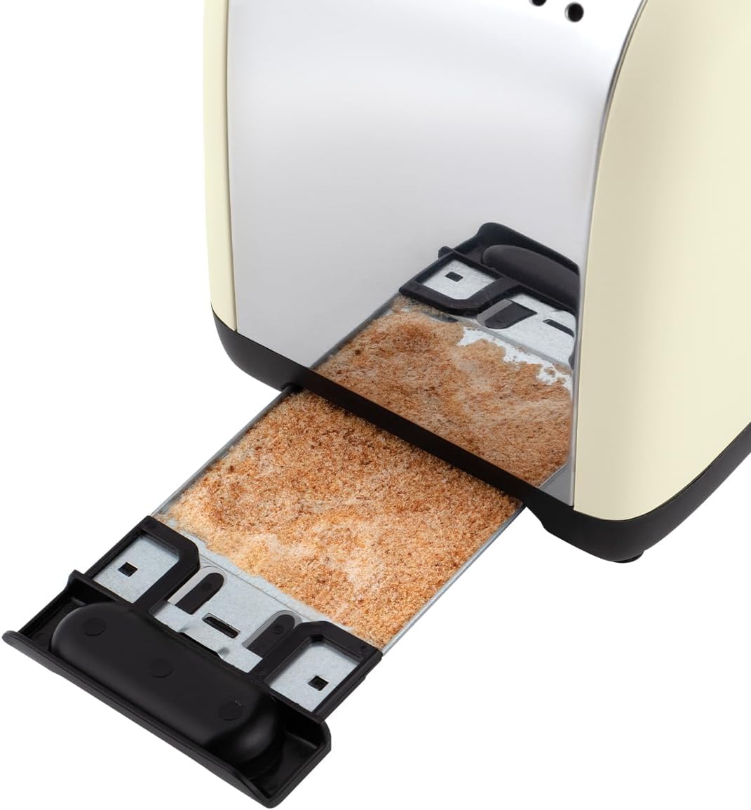 Russell Hobbs Toaster [für 2 Scheiben] Colours Plus Edelstahl Creme (extra breite Toastschlitze, ink
