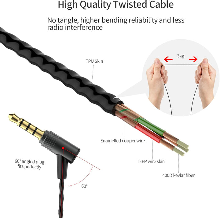 SoundMAGIC E50C Wired Earphones with Microphone, In-Ear HiFi Headphones, Good Noise Isolating Headph