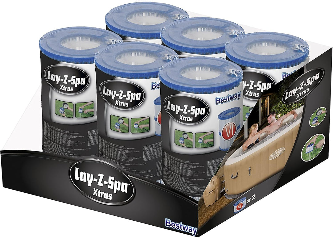 Bestway 58239P Filterkartusche Grosse VI, 12er Pack, 6 x DoppelPack