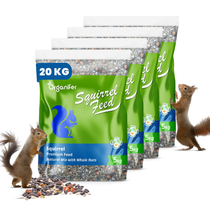 Eichhörnchenfutter - Natürliche Mischung Mit Ganzen Nüssen (20 Kg) - Speziell Für Eichhörnchen, Reic