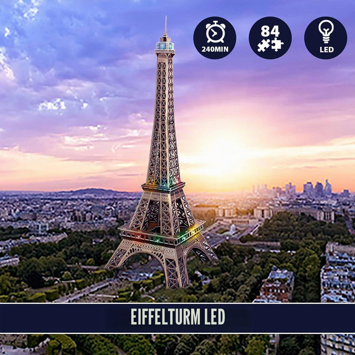 3D Puzzle - Tower Eiffel Led | 3D Puzzle Kinder Und 3D Puzzle Erwachsene | Modellbausatz Erwachsene