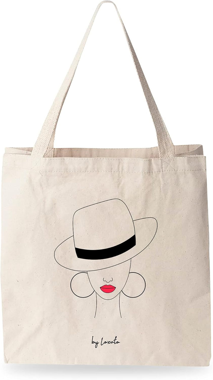 Stoffbeutel Bedruckt - Stofftasche - Baumwolltasche Bedruckt 100% B35 x H42 x T8 cm - Tragetasche Ca