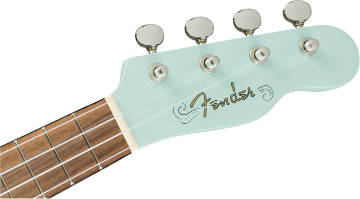 Fender Venice Sopran-Ukulele, Walnuss-Griffbrett, Daphne Blue blau, blau