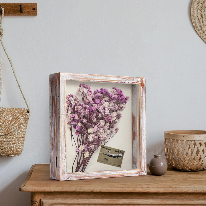 TJ.MOREE Schattenbox Rahmen Vitrine 30,5 x 30,5 cm Blumenstrauss Hochzeit Erinnerungsstücke Fotos -