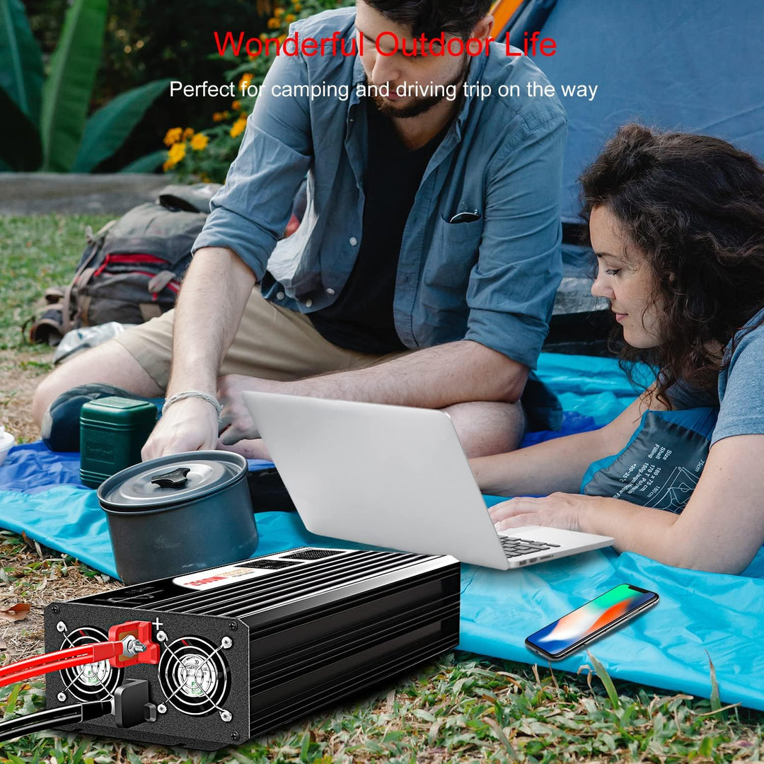 XIJIA LCD-display Wechselrichter 24V reine Sinuswelle zu AC 230V 50Hz LCD-Anzeige Solarenergiekonver
