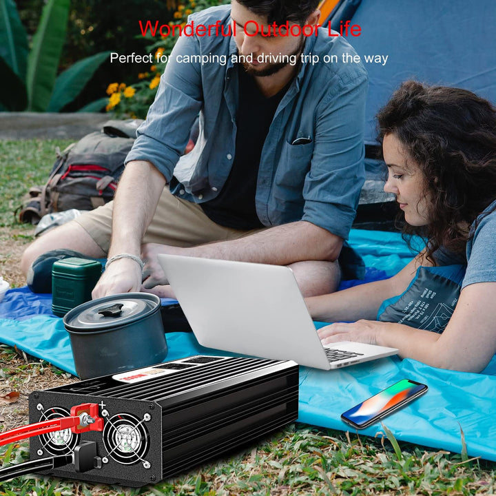 XIJIA LCD-display Wechselrichter 24V reine Sinuswelle zu AC 230V 50Hz LCD-Anzeige Solarenergiekonver
