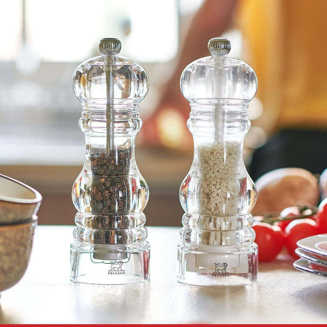 Peugeot Nancy Manuelle Salzmühle, Klassische Mahlgradeinstellung, Höhe: 30 cm, Acryl, Transparent, 9