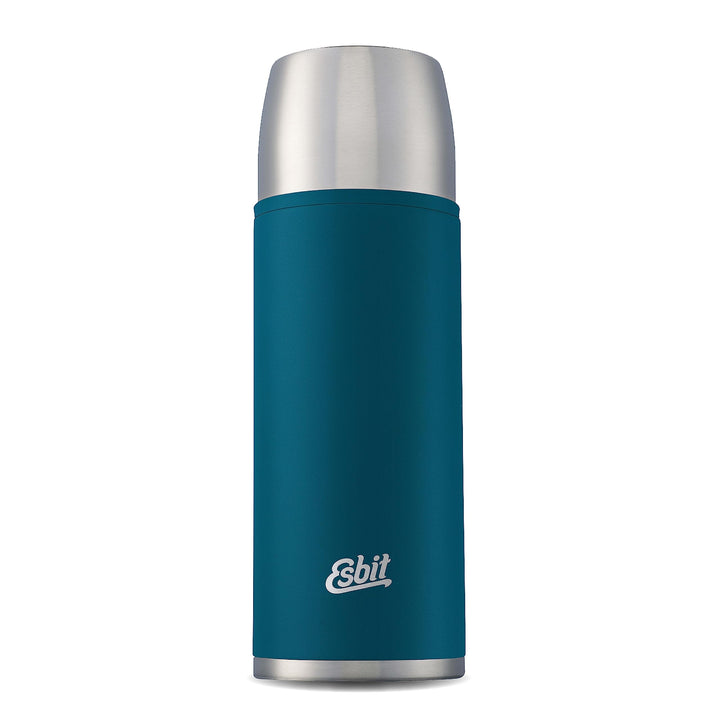 Esbit Edelstahl Isolierflasche Classic 1000 ml in Blau - für warme und kalte Getränke - Edelstahl Th