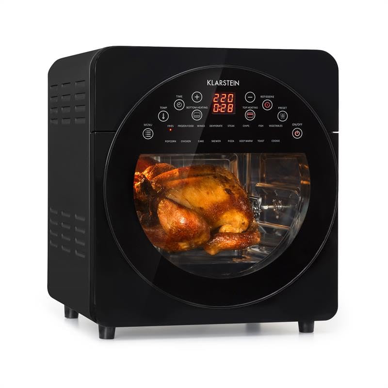 Klarstein AeroVital easy touch Heissluftfritteuse - 1700 W Heissluftfriteuse, Airfryer mit XXL-Volum