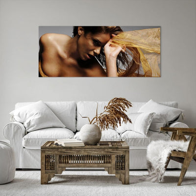 Wandbilder Dekoration Wohnzimmer Frau Pose Tanzen Panorama Bilder auf Leinwand 120x50cm Leinwandbild