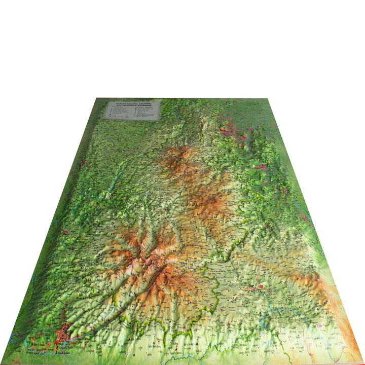 CARTE EN RELIEF DU PARC NATUREL REGIONAL DES VOLCANS D'AUVERGNE: CARTE EN RELIEF DU PARC NATUREL REG