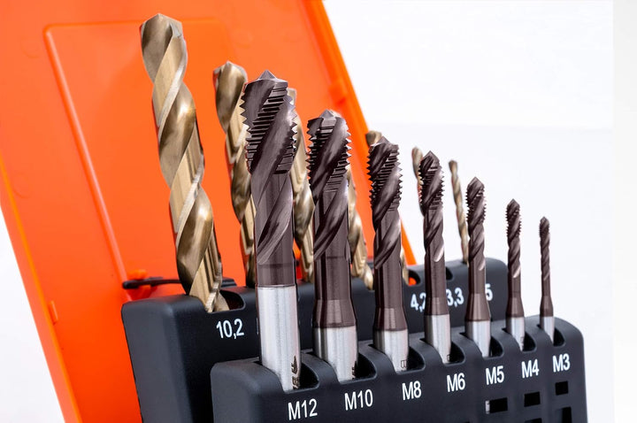 BaerCoil BAER UniTap Gewindeschneider Set Profi HSSE plus Bohrpaste: Gewindebohrer Sackloch - Kernlo