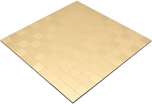 Mosaikfliese Selbstklebende Mosaike Kombi metall gold Küche Badezimmer MOS200-4G87_f