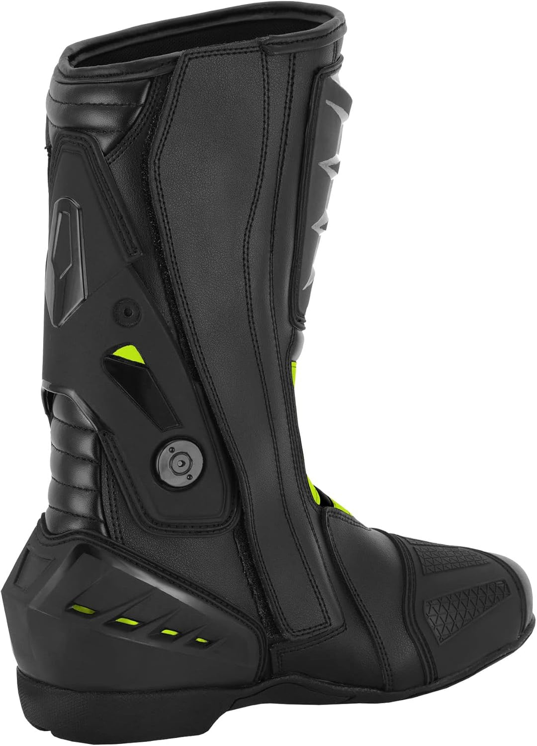Vaster Moto Motorradschuhe für Herren, Rennstiefel aus Leder, wasserdicht, knöchellang, rutschfeste