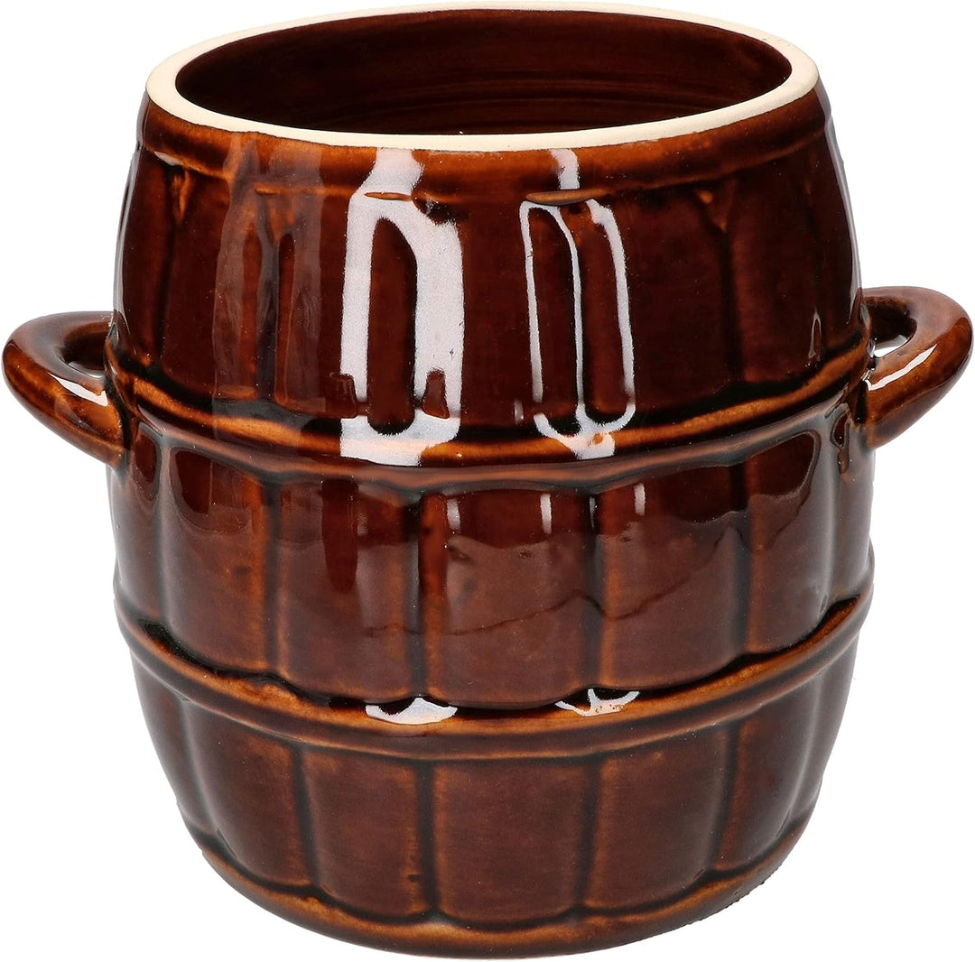 KOTARBAU® Keramik Gärtopf 2,5 L Keramikfass Steinzeugtopf Gurkentopf Sauerkrauttopf Steinzeug Steing