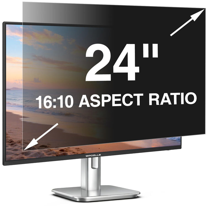 Pozlle 24-Zoll-Computer-Sichtschutzschild für 16:10-Breitbild-Desktop-Monitor - Blendfreie Blaulicht