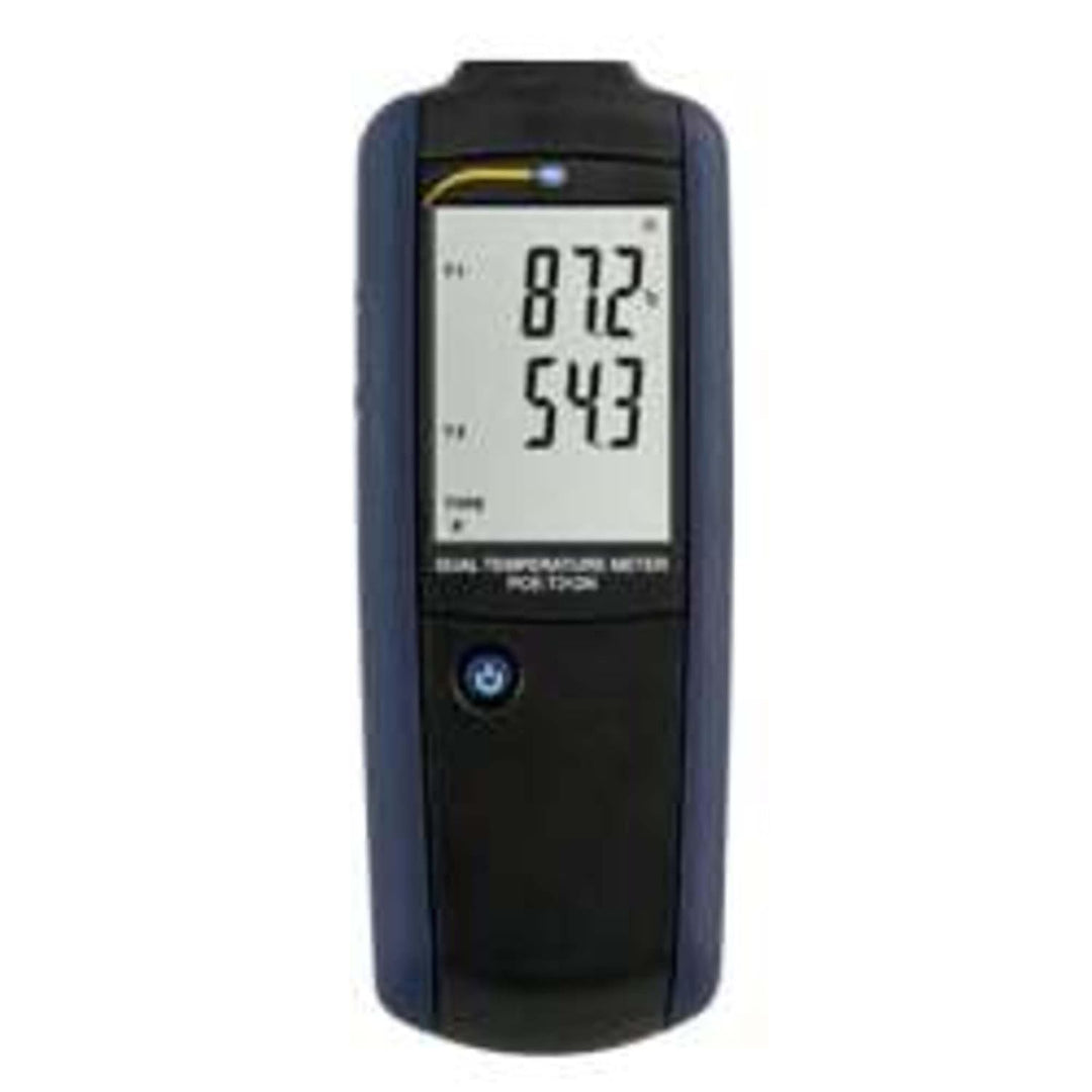 Temperaturmessgerät PCE-T312N Dual-Eingang grosser Temperaturbereich Abschaltautomatik für Thermoele