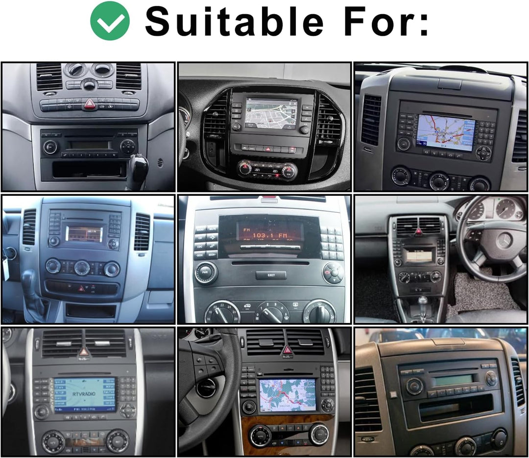 Autoradio für Mercedes-Benz Classe A W169/B W245/Viano Vito W639 mit Android Auto und Wireless CarPl