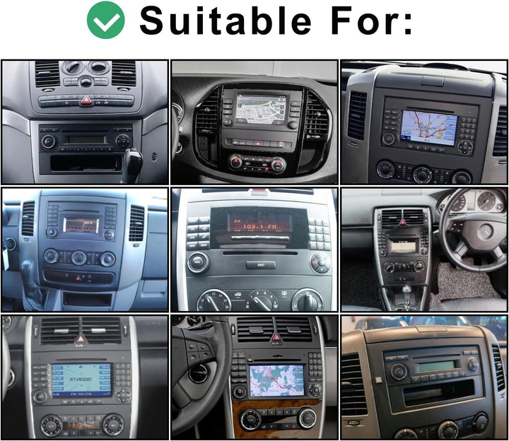 Autoradio für Mercedes-Benz Classe A W169/B W245/Viano Vito W639 mit Android Auto und Wireless CarPl