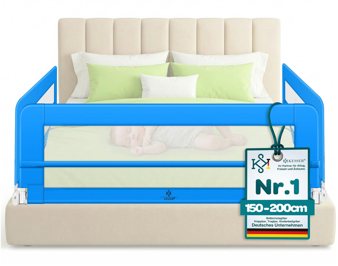 KESSER® Bettgitter 100 cm Bettschutzgitter Kinderbettgitter für Kinder Babybettgitter Klappbar, Trag