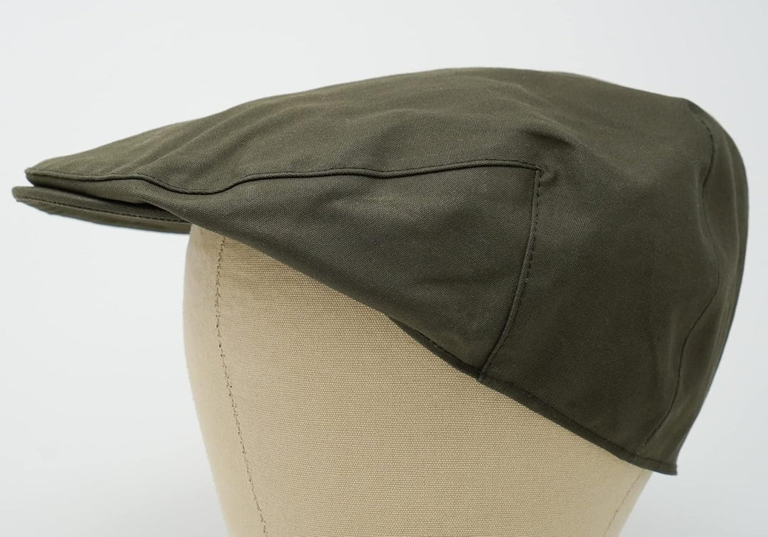 Borges & Scott The Stanley – Wasserdicht – Dry Wax Flat Cap XS Olivgrün, XS Olivgrün