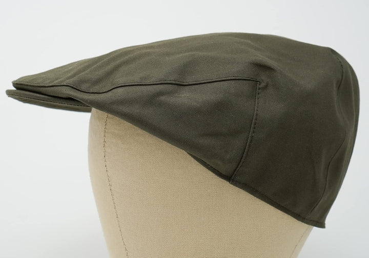 Borges & Scott The Stanley – Wasserdicht – Dry Wax Flat Cap XS Olivgrün, XS Olivgrün
