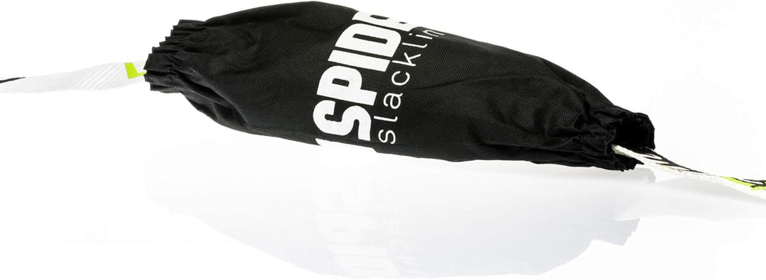 SPIDER SLACKLINE SKS01 - Slackline Kit White line - Workout und Gleichgewichtstraining, Walk &amp; Frees