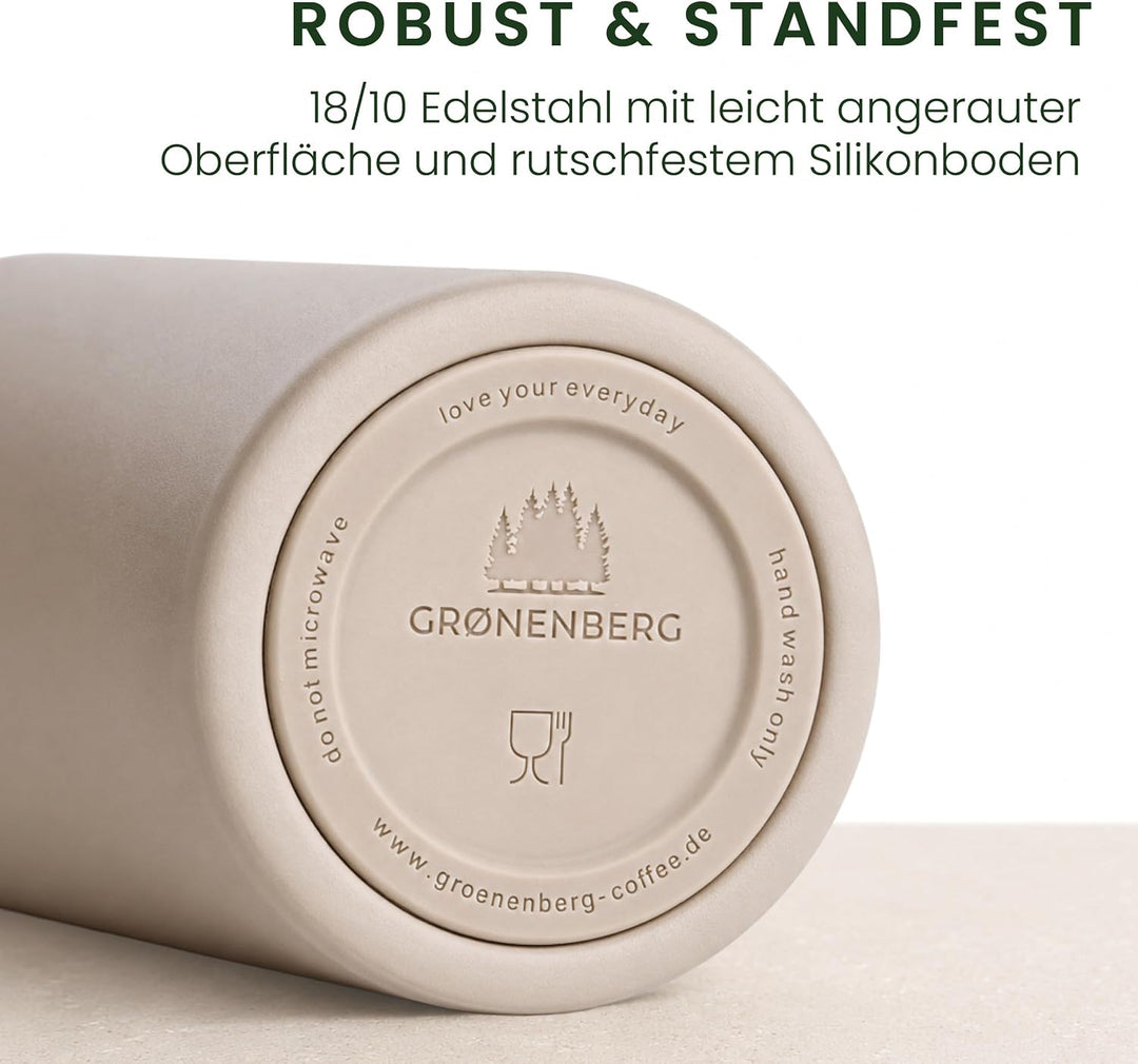 Groenenberg Trinkflasche Edelstahl 500ml oder 750ml | 100% Auslaufsicher | Thermosflasche Kohlensäur