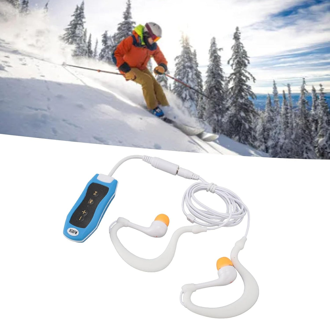 Zunate Ohrhörer-Unterwasser-MP3-Player, Wasserdichter Streaming-Musikplayer mit Kopfhörer Zum Schwim