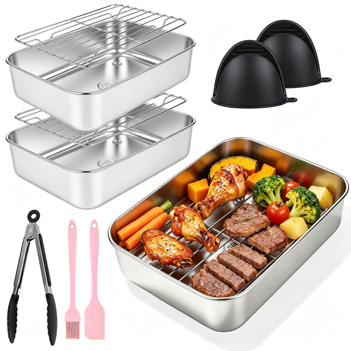 Airfryer Zubehör Set für Ninja Dual Zone & FlexDrawer – 8-tlg. Heissluftfritteuse Zubehör für AF500E